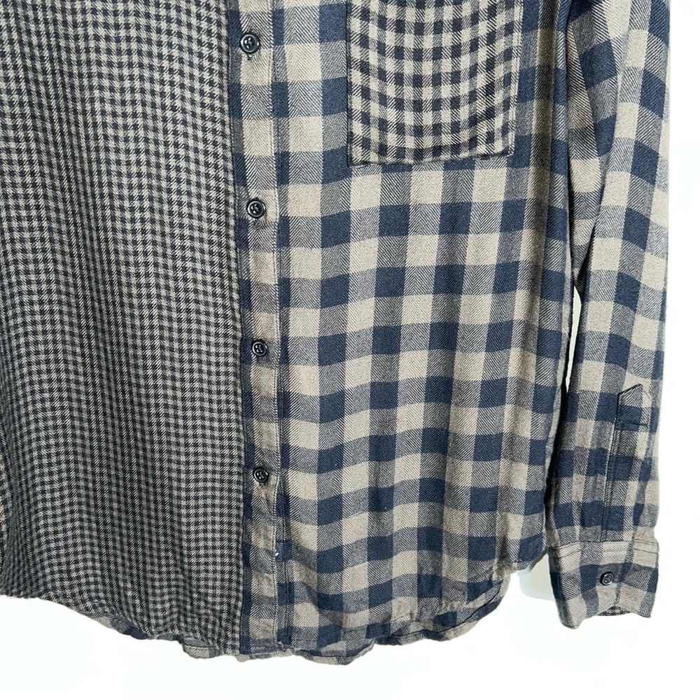 Rails Hunter Flannel Shirt-Button Front-Mixed Oli… - image 4